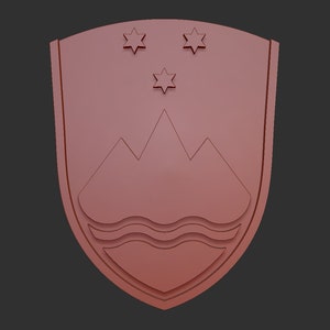 Slovenia coat of arms emblem 3d .stl model file