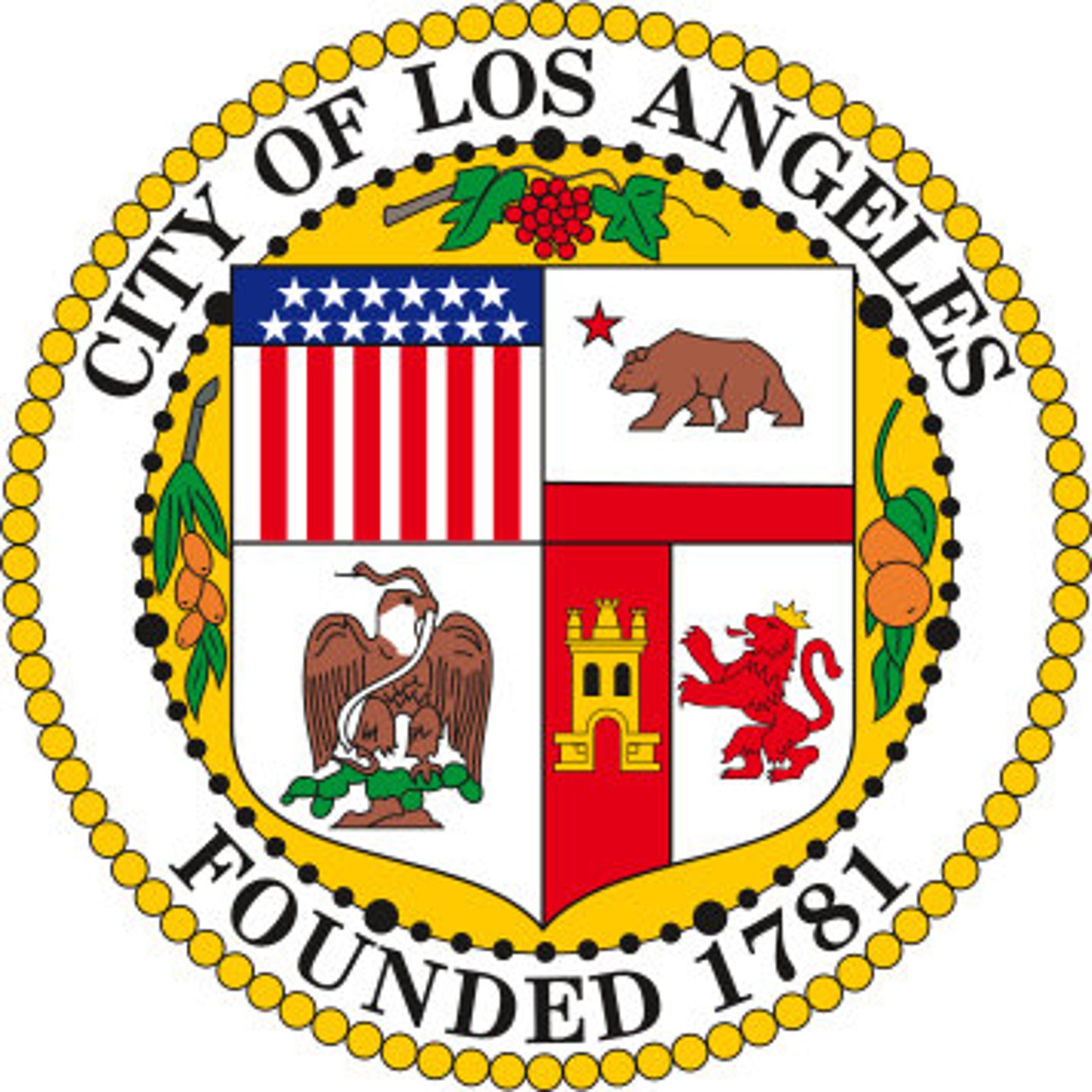 Seal of Los Angeles City vector svg file Etsy