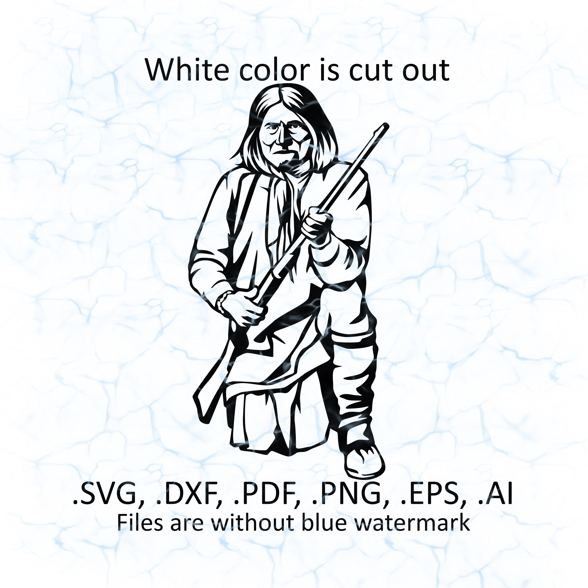 Geronimo Svg Vector Files, Dxf, Pdf, Ai, Eps, Png - Etsy