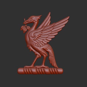 Liver bird - Liverpool city emblem 3d stl model relief element, CNC Router Engraver, CNC files
