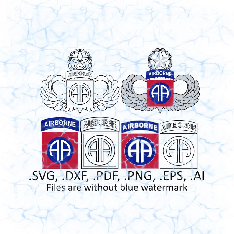 82nd Airborne Division Svg Vector Files, Dxf, Pdf, Ai, Eps, Png - Etsy
