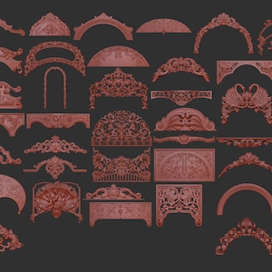 Arches 3d stl models set, CNC Router Engraver, Artcam, Aspire, CNC files