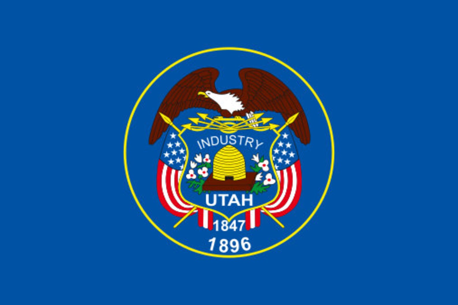 State flag of Utah vector svg file Etsy