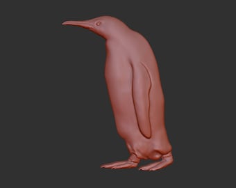 Penguin 3d stl model relief element, CNC Router Engraver, CNC files