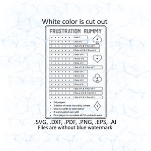 Frustration Rummy board svg vector, pdf, dxf, ai, eps, png files
