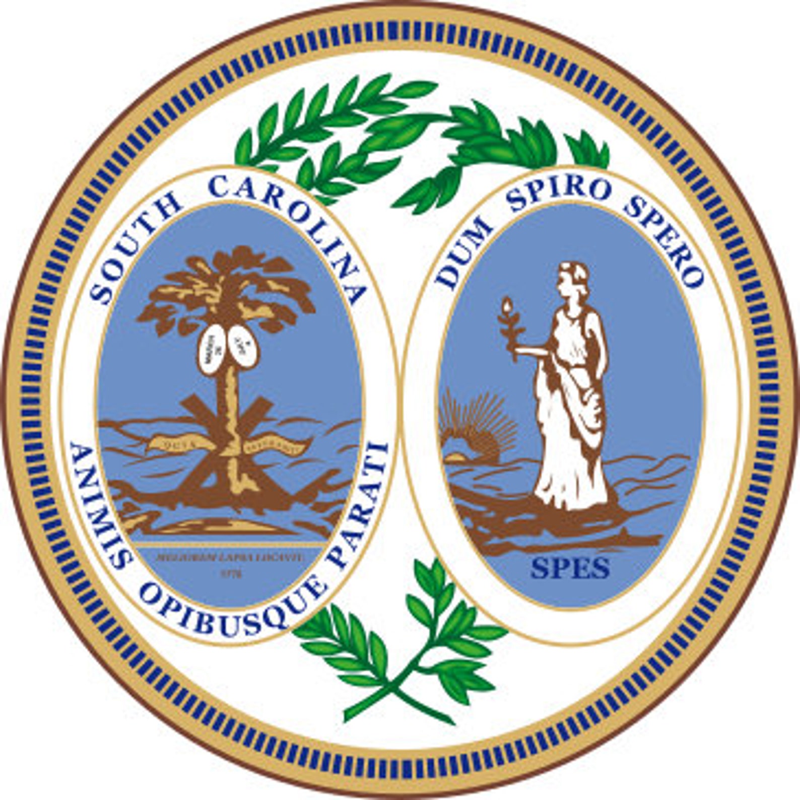 Archivo Svg Vectorial Great Seal Of South Carolina Etsy