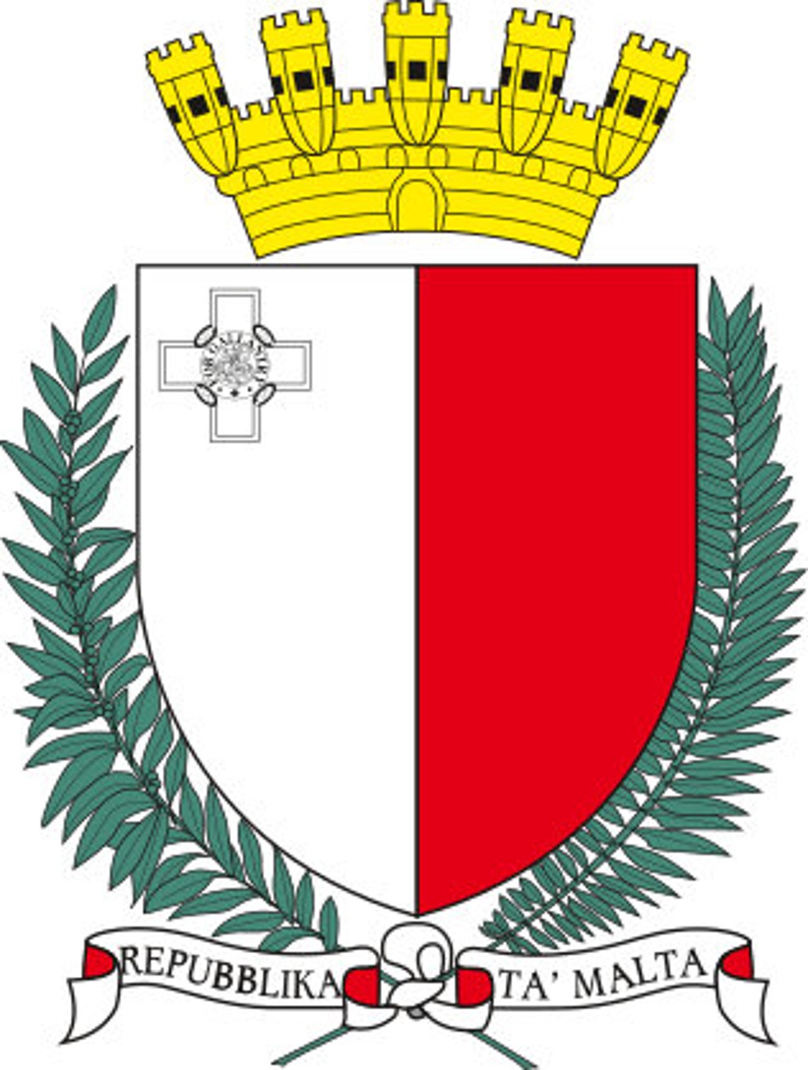 Coat of arms of Malta vector svg file Etsy