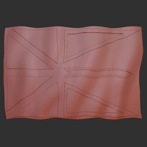Vlag van Newfoundland en Labrador stl 3D-model reliëfelement, CNC-freesgraveur, CNC-bestanden
