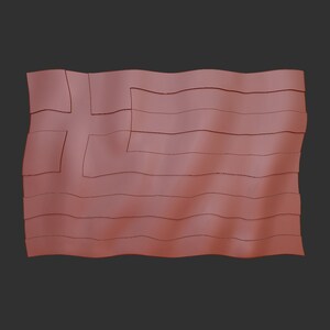 Greklands flagga stl 3D-modell reliefelement, CNC-routgravör, CNC-filer