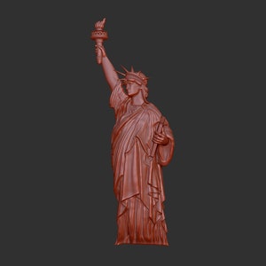 Statue of Liberty 3d stl model relief element, CNC Router Engraver, CNC files