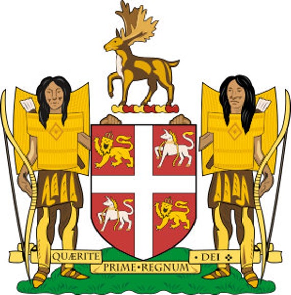 Coat of arms of Newfoundland and Labrador vector svg file Etsy