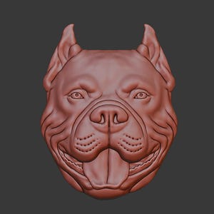 Amerikanisches Bully 3D-Modell Reliefelement, CNC-Dateien