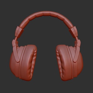 Headphones stl 3d model relief element, CNC files