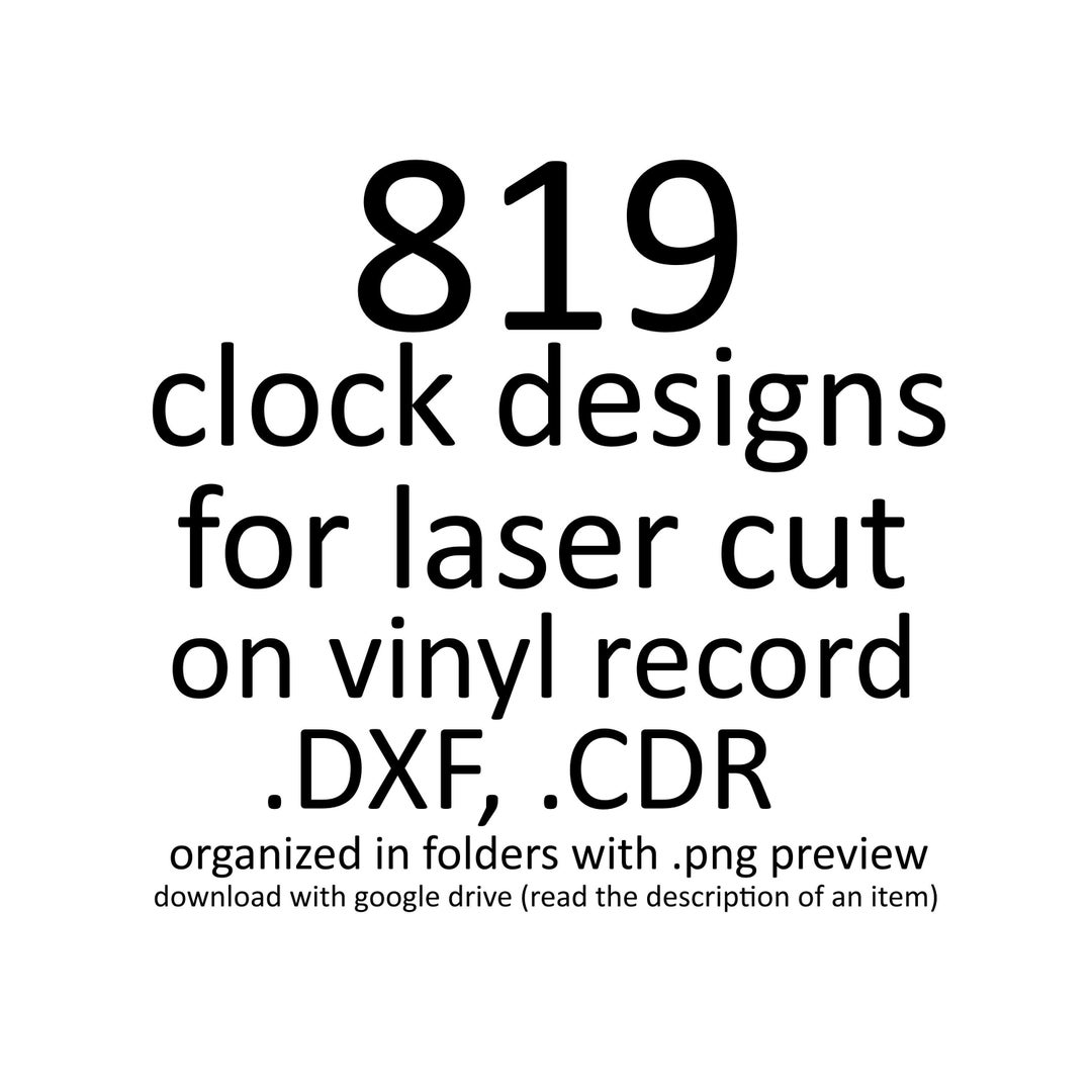 Clock Face Templates Laser Cut Bundle: Dxf, Cdr Files - Etsy