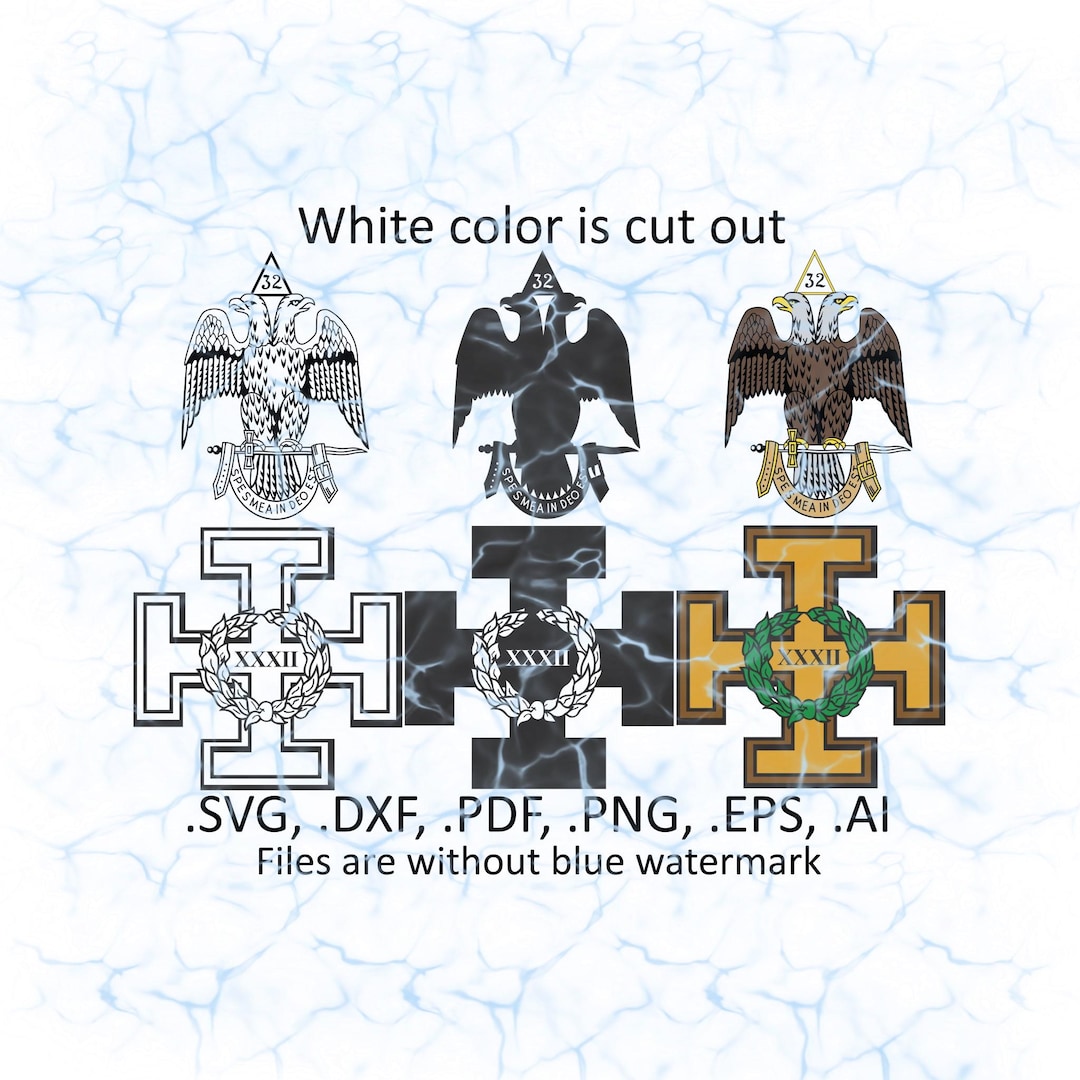 32 Degree Scottish Rite Svg Vector Files, Dxf, Pdf, Ai, Eps, Png - Etsy
