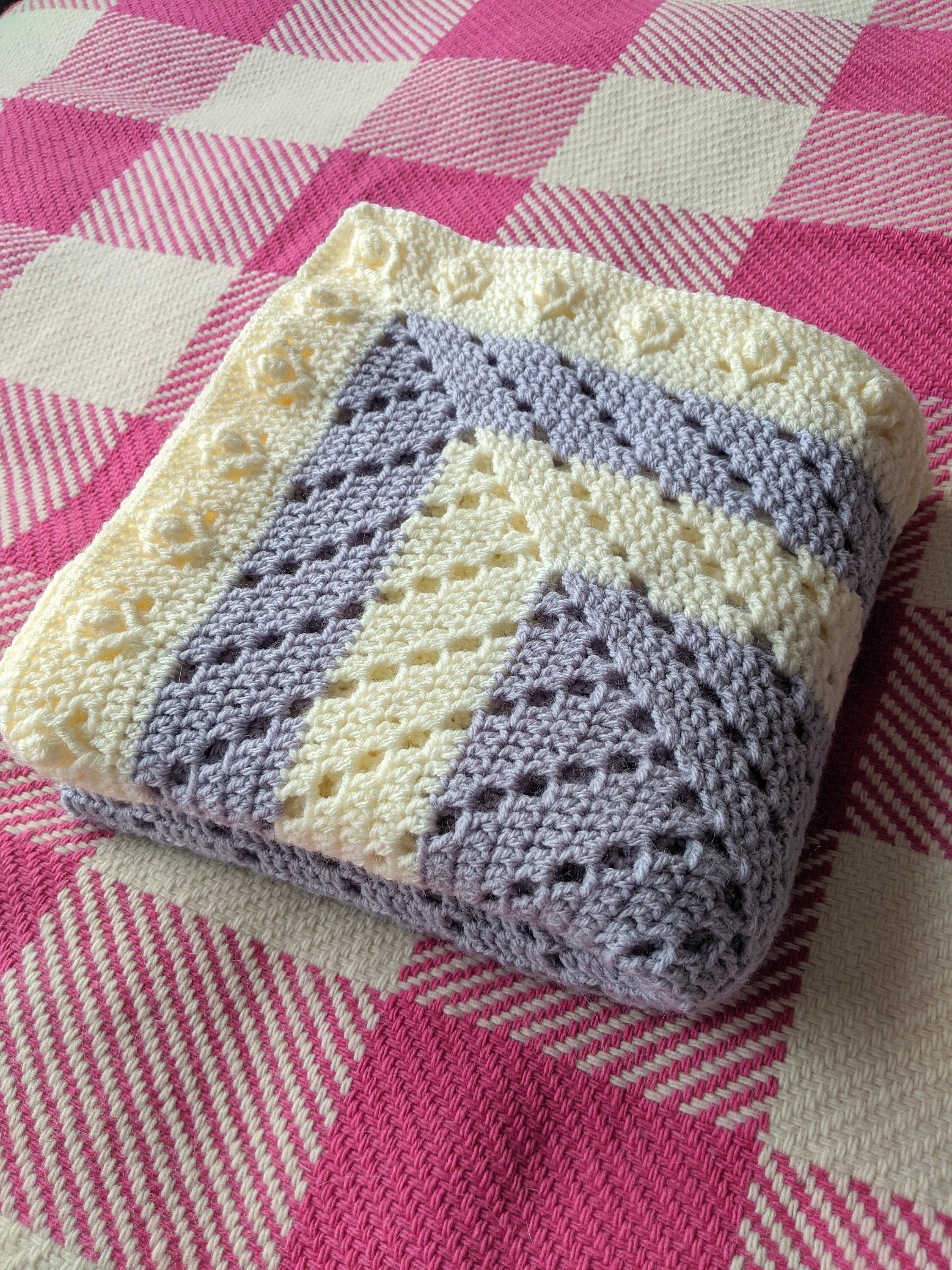 Every Which Way filet crochet baby blanket Etsy