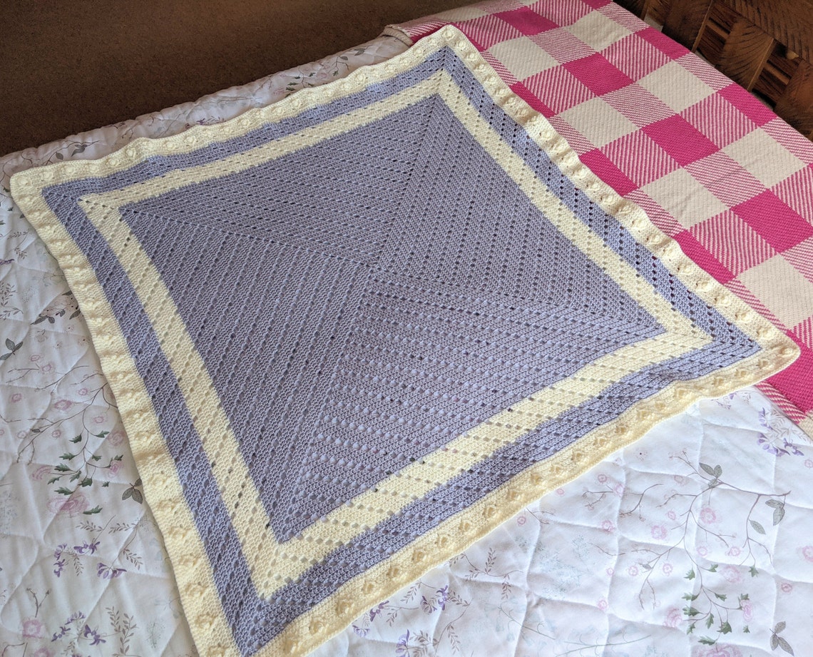Every Which Way filet crochet baby blanket Etsy