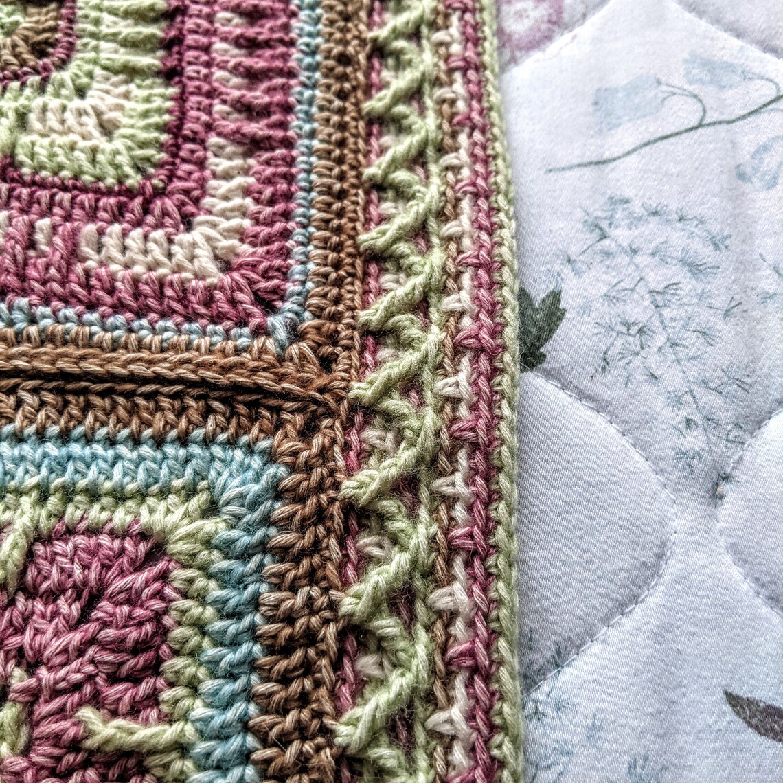 Hand crocheted 'Nuts About Squares' blanket Etsy