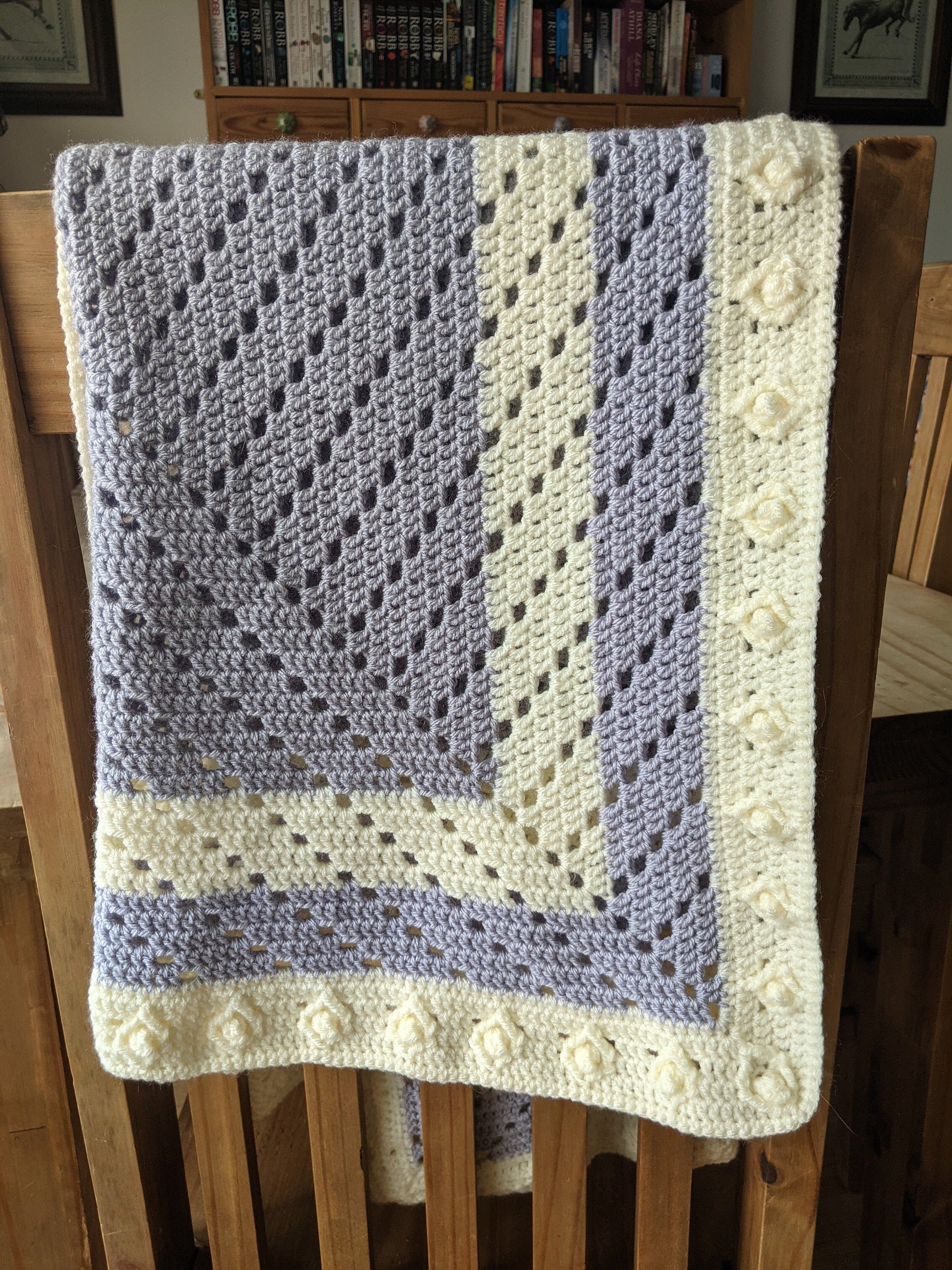 Every Which Way filet crochet baby blanket Etsy