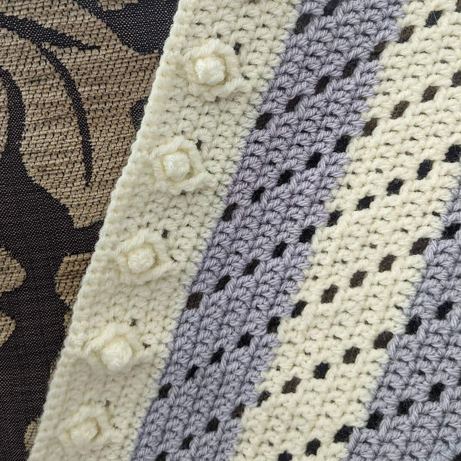 Every Which Way filet crochet baby blanket Etsy