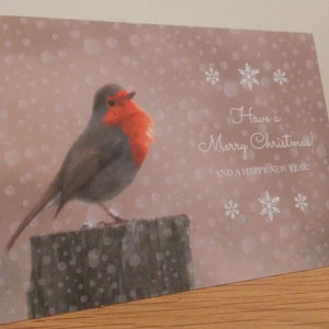 Carte de Noël Festive Robin