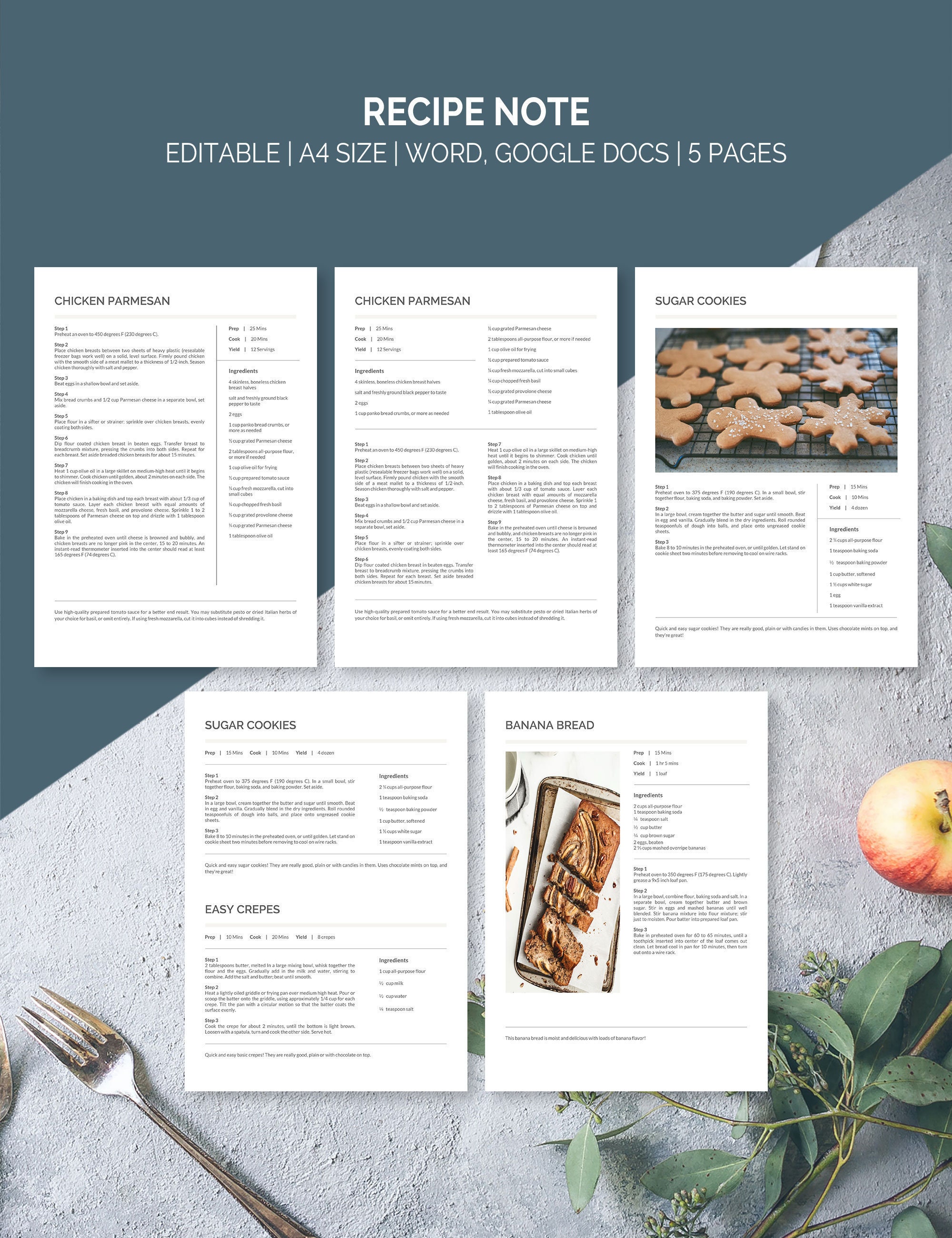 Recipe Template Google Docs