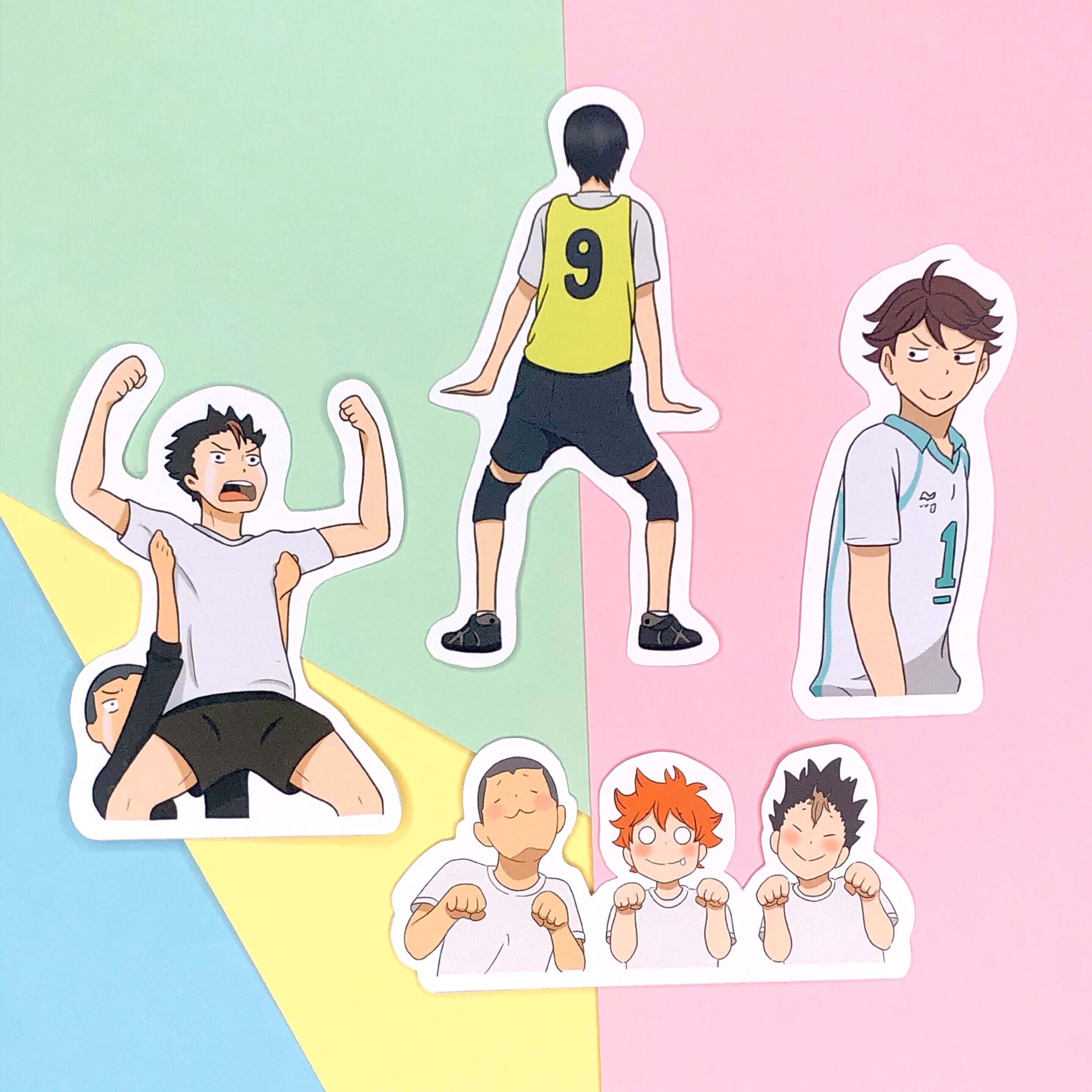 Haikyuu mood matte stickers (pack of 4), anime sticker, Haikyuu stick…