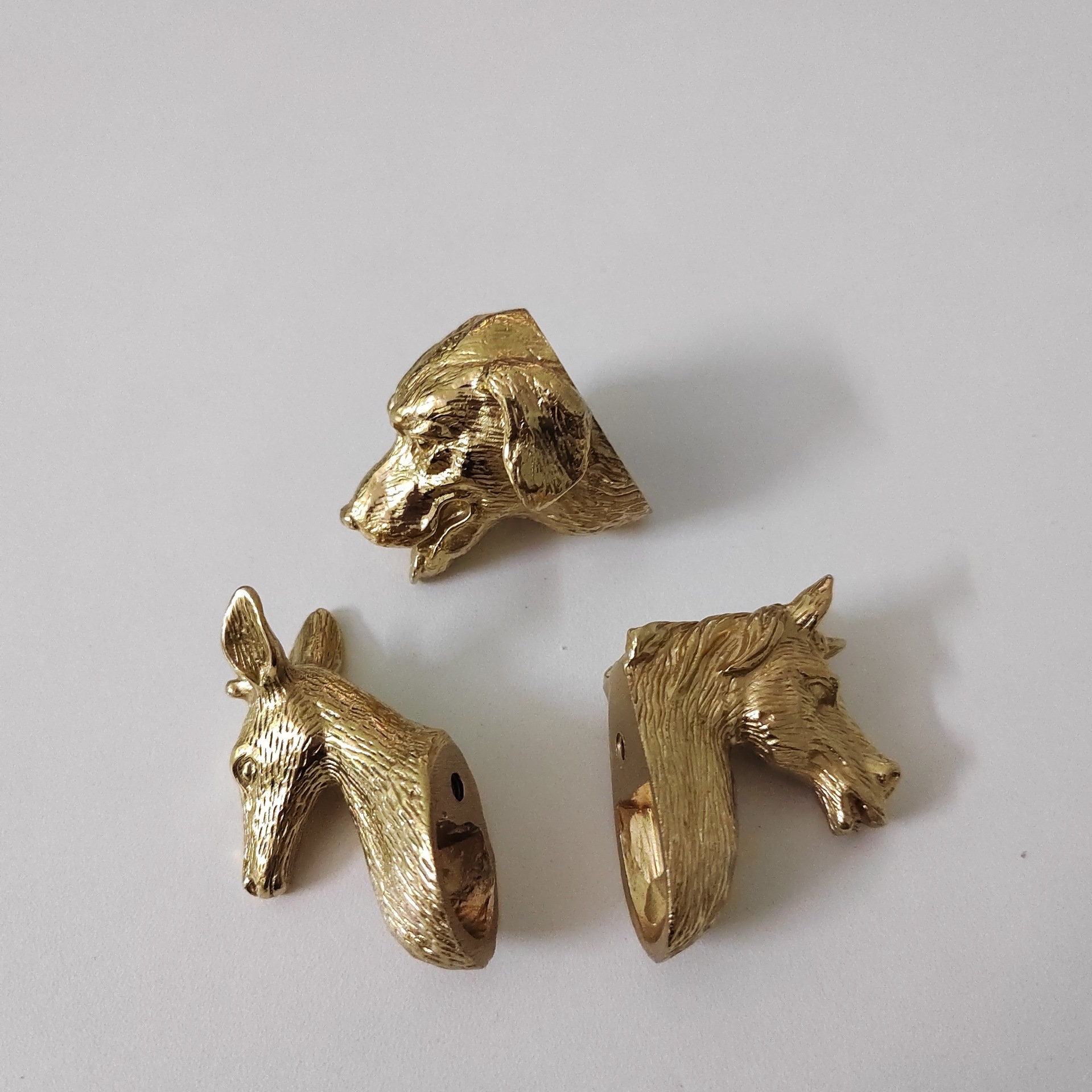 Animal Head Drawer Knobs Playful Furniture Accessories Single Hole