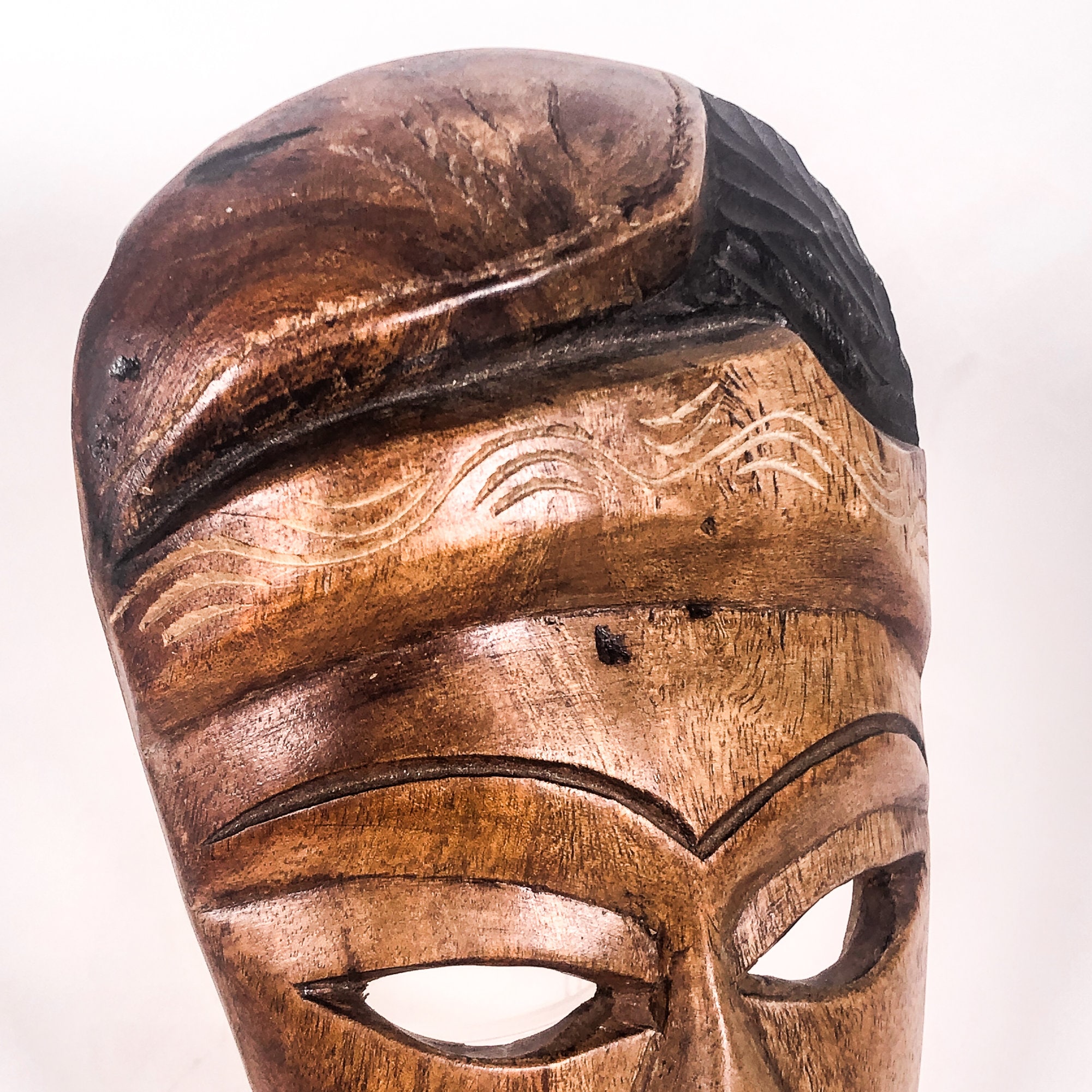 African Hand Carved Wooden Mask Decor Etsy