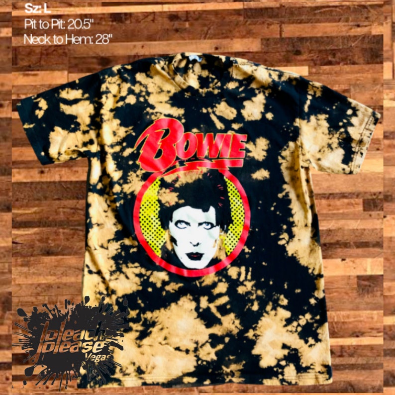 One of a Kind Custom Band Shirt Review Measurements David Bowie Ziggy Stardust World Tour T-Shirt Vintage Style Unisex Sz L