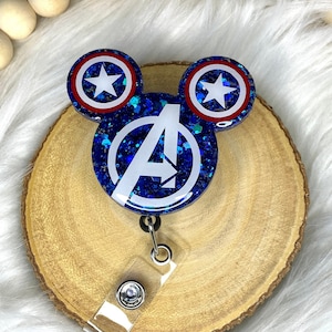 Disney Badge Reel / Avengers Badge Reel / Glitter Badge Reel / Glitter Lanyard