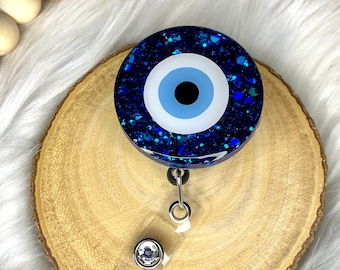 Evil Eye Badge Reel: Nazar Amulet, Protection Lanyard