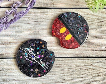 Mickey Mouse Car Coaster Set: Signature Design, Auto Decor