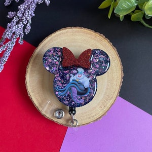 Ursula Badge Reel / Disney Villains Badge Reel / ID Holder / Little Mermaid Badge Reel