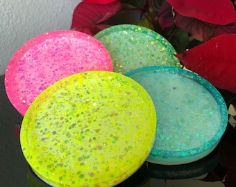 Glitter Coaster, Glitter Epoxy Coaster, Glitter Coaster Set