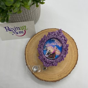 Tangled Rapunzel Glitter Badge Reel