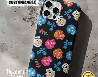 Funda para teléfono Disney Coco, colorido Día de los Muertos, iPhone y Samsung