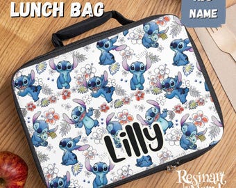 Borsa termica per il pranzo Disney Stitch, lunchbox personalizzabile per bambini