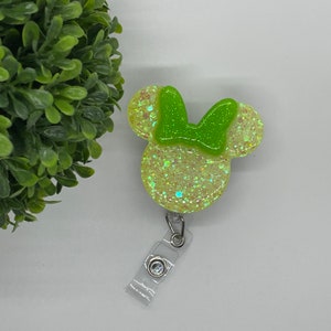 Minnie inspired Badge Reel / Glitter Badge Reel / Badge Reel