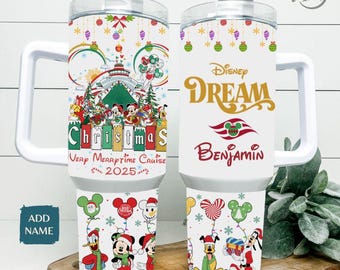 Personalized Disney Christmas Cruise Tumbler – Holiday Travel Mug