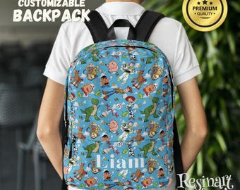 Toy Story Backpack, Disney School Bag, Customizable Kids Backpack