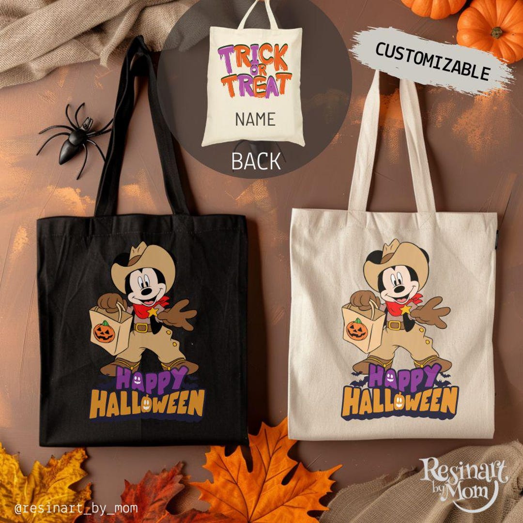 Personalized Halloween Tote Bag – Kids Trick or Treat Candy Bag - Etsy
