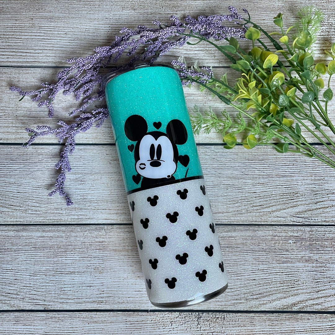 Disney Glitter Tumbler / Disney Tumbler / Mickey Glitter Etsy