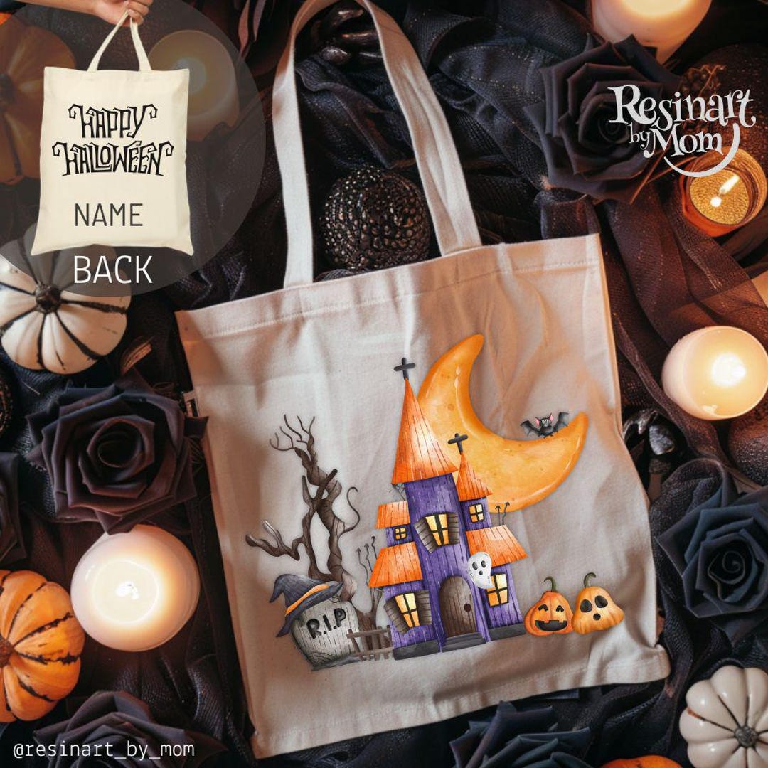 Personalized Halloween Tote Bag – Kids Trick or Treat Candy Bag - Etsy UK