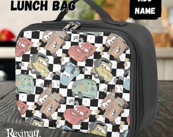 Lancheira personalizável Disney Cars, bolsa térmica escolar Pixar