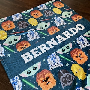 Personalized Star Wars Sherpa Blanket: Kids Name Blanket