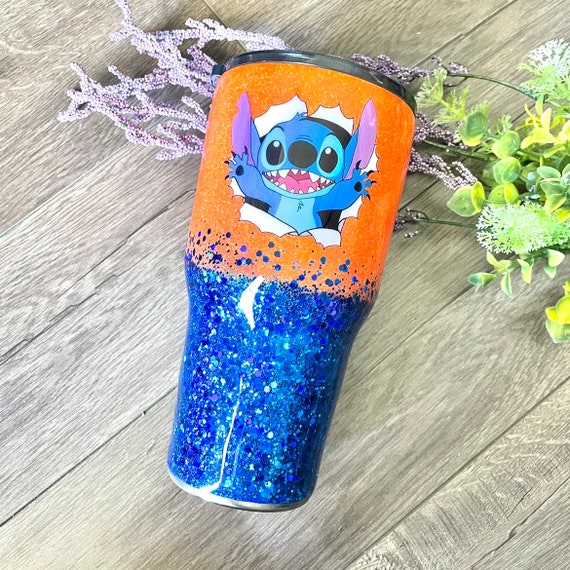 Stitch Glitter Tumbler / Disney Glitter Tumbler / Mickey and Etsy