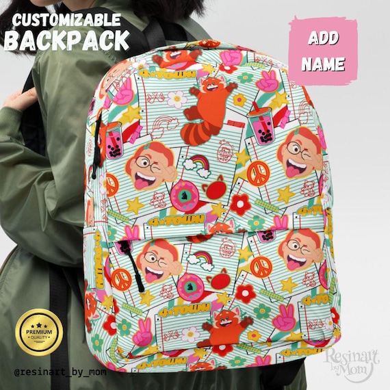 Turning Red Backpack: Personalized Mei Lee Red Panda School  display picture 2