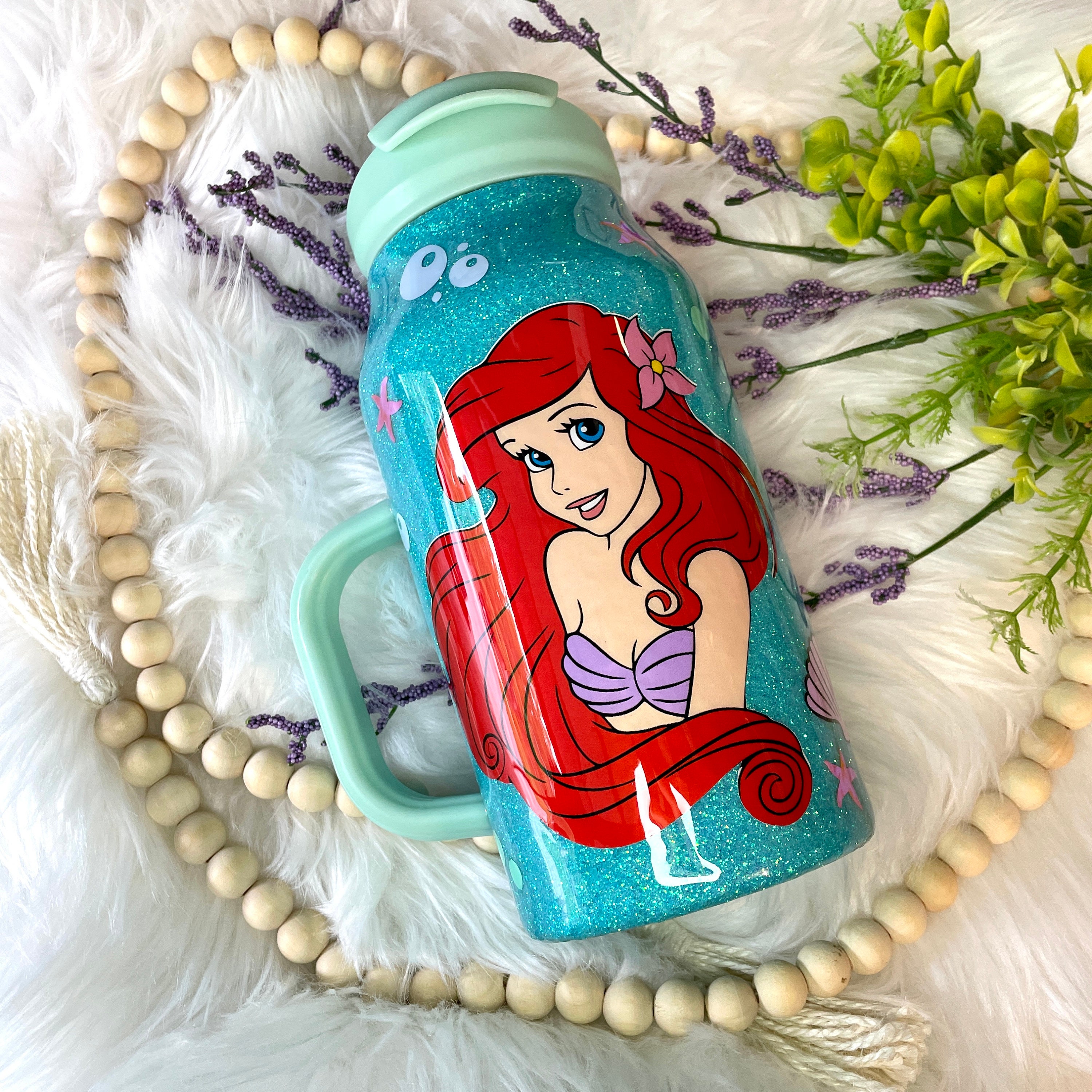 Disney Little Mermaid Salty Hair Don't Care Bamboo Tumbler w/ Lid & Straw