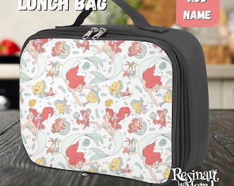 Ariel Little Mermaid Lunch Bag, Insulated Disney Park Bag, Customizable